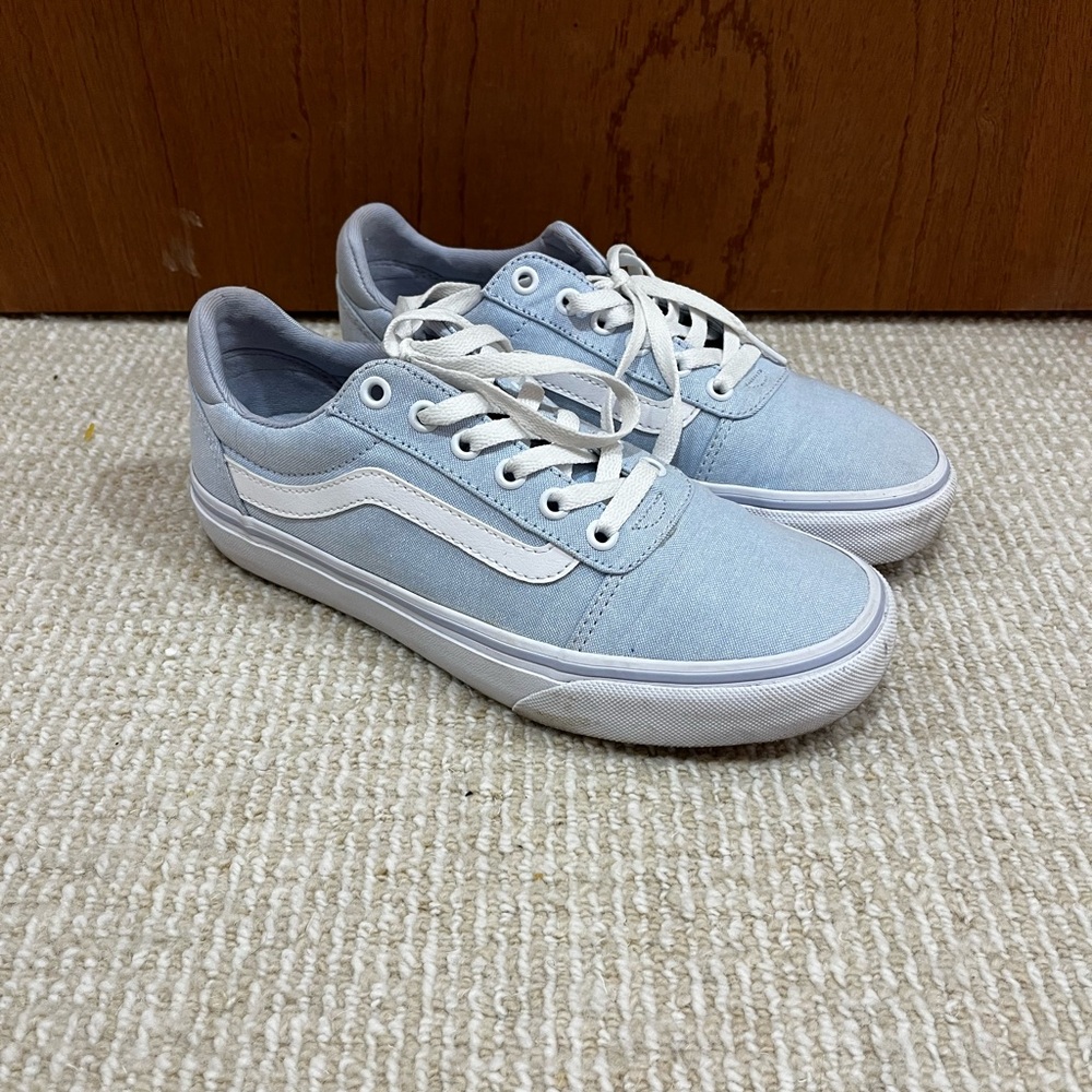 Vans Old Skool Light Blue and White